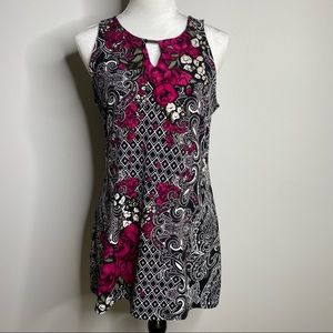 WHBM black & pink tunic top size small - EUC